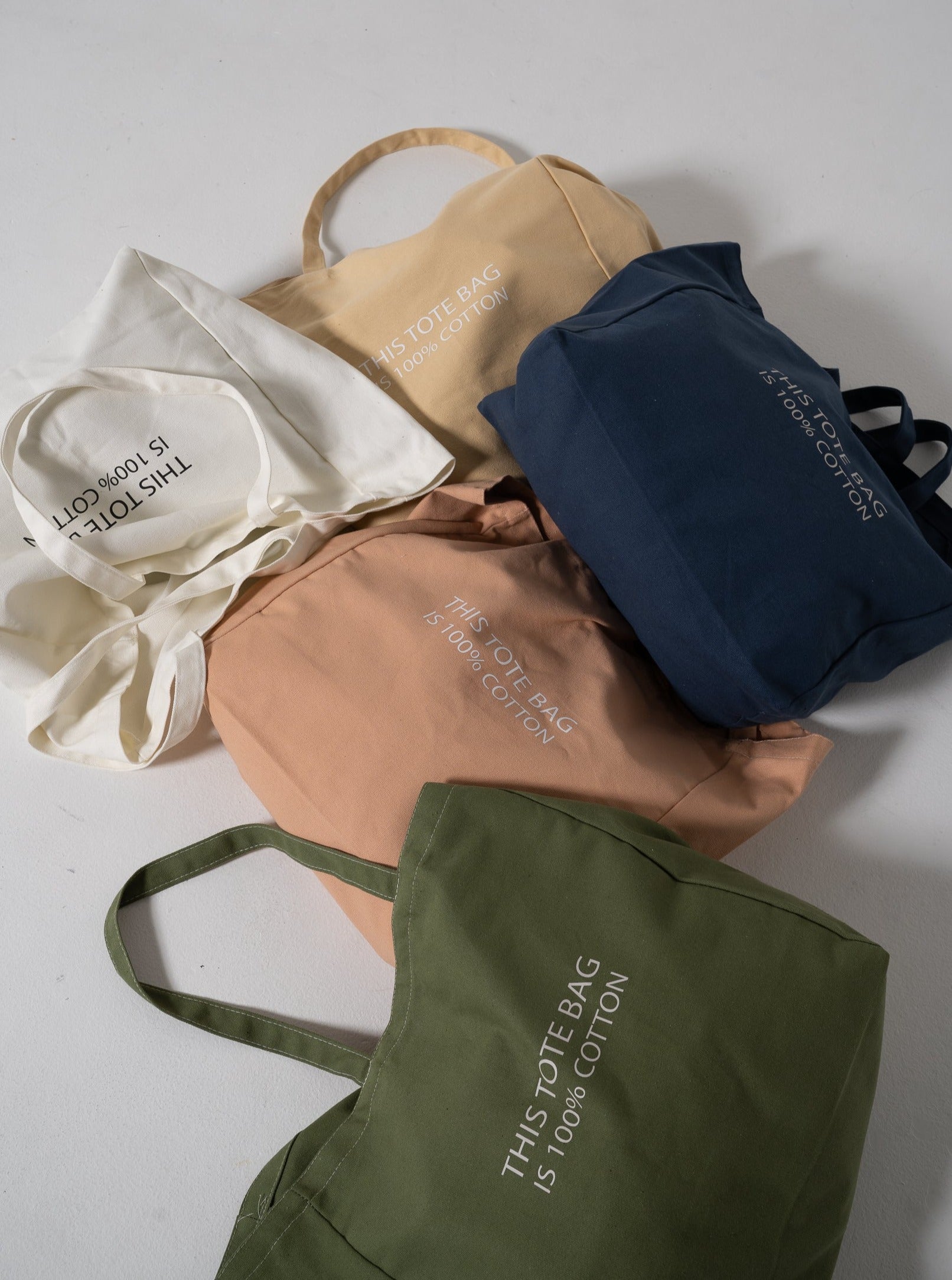 100% cotton logo tote