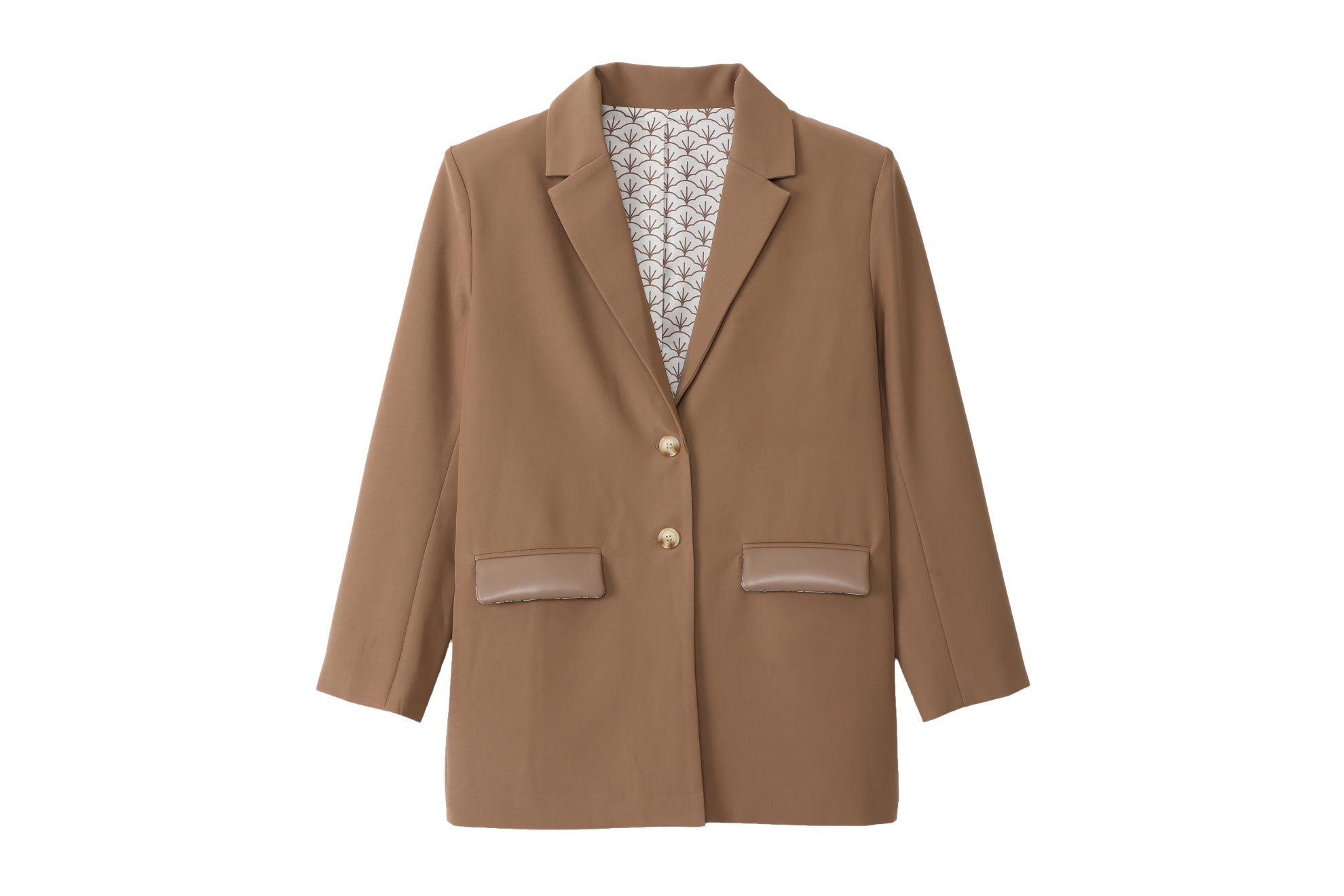 luxe padded blazer jacket / beige – AMATERASJAPAN