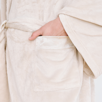 Cuddle Cloud Luxe KIMONO Robe / 白花(ivory)