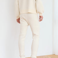 Rich Taupe Collared Sweater / 白花(Ivory)