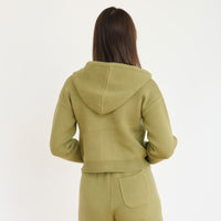 Weekend Ready Crop Hoodie / Matsuba (Khaki)