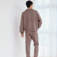 Rich Taupe Collared Sweater / 薄墨(Gray)