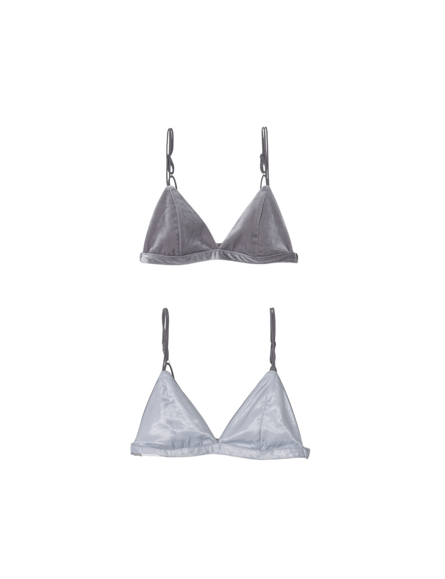 Cherie Reversible Bralette / Gray