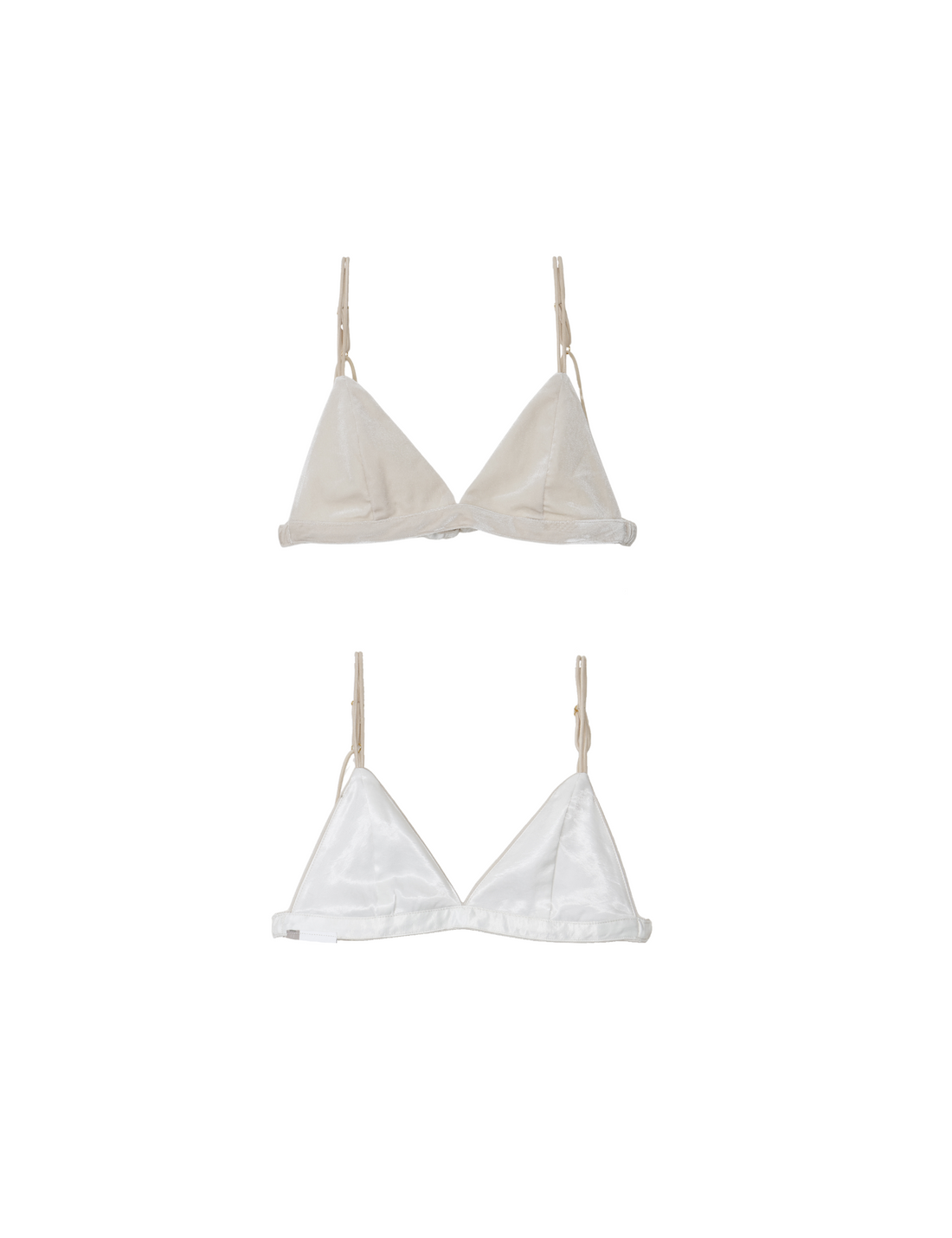 "Soft Embrace Set"（Bralette + Satin Shirt） / 胡粉(white)