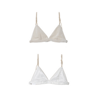 "Soft Embrace Set"（Bralette + Satin Shirt） / 胡粉(white)