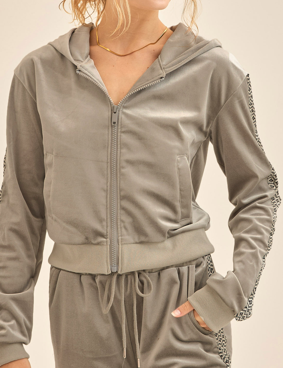 Weekend Velour Jacket / 銀鼠(silver)