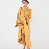 Aurelie Satin Long Robe