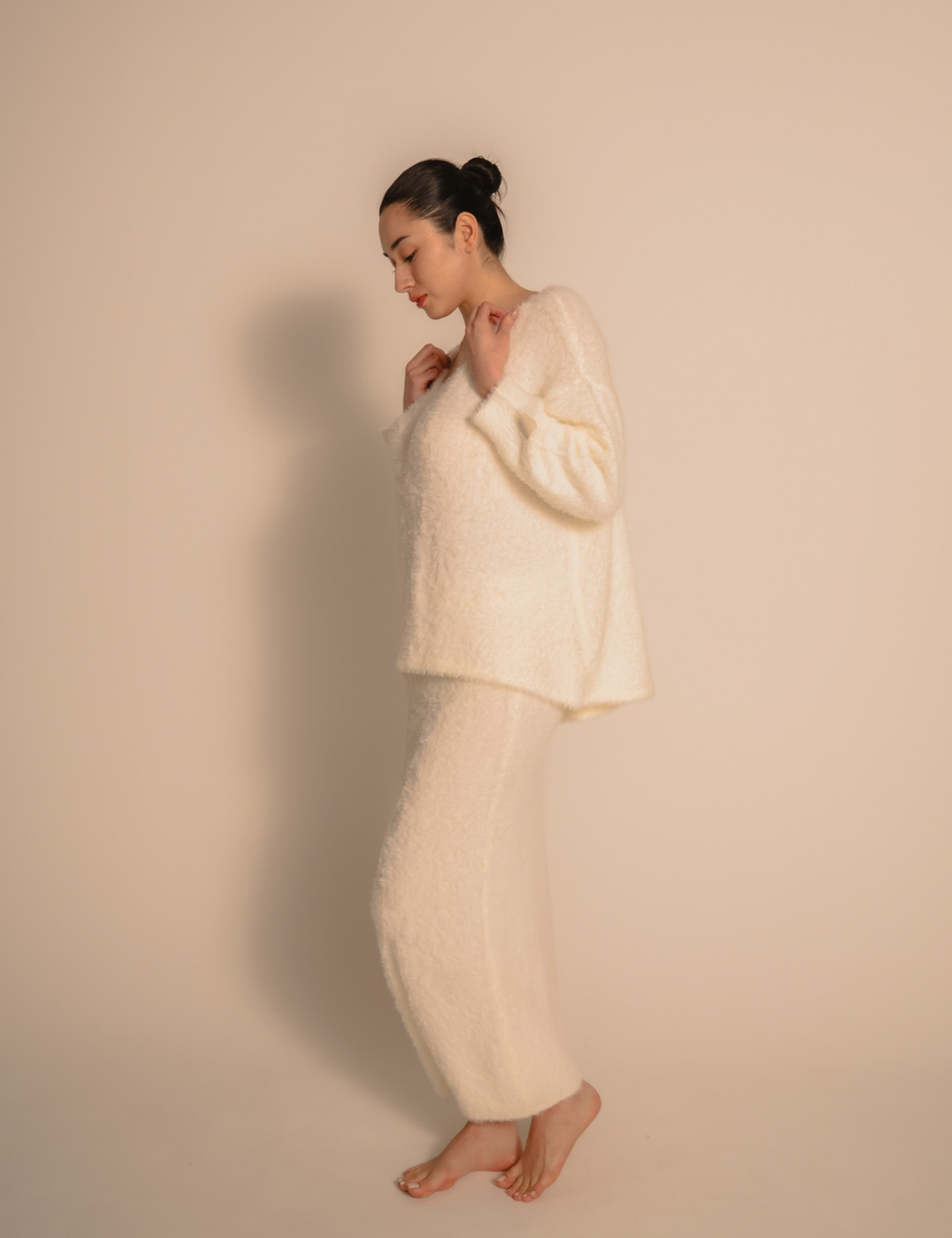 Luxe Touch Knit Maxi Skirt / 胡粉(off white)