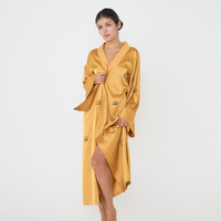 Aurelie Satin Long Robe