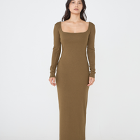 Wear and Go Long Sleeve Maxi Dress / Matsuba (khaki)