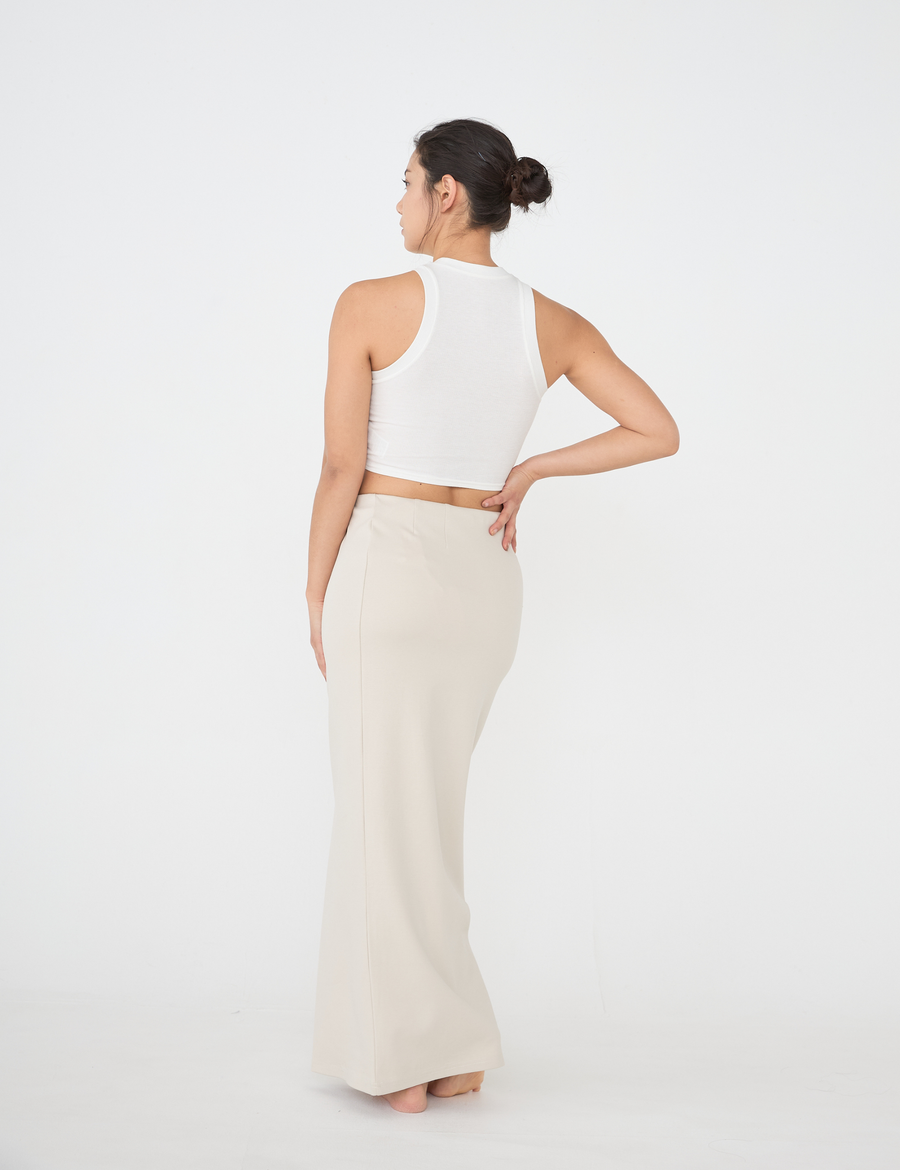 Curve Me Maxi Skirt / Shirahana(ivory)