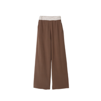 soft linen wide pants / 枯茶(brown)