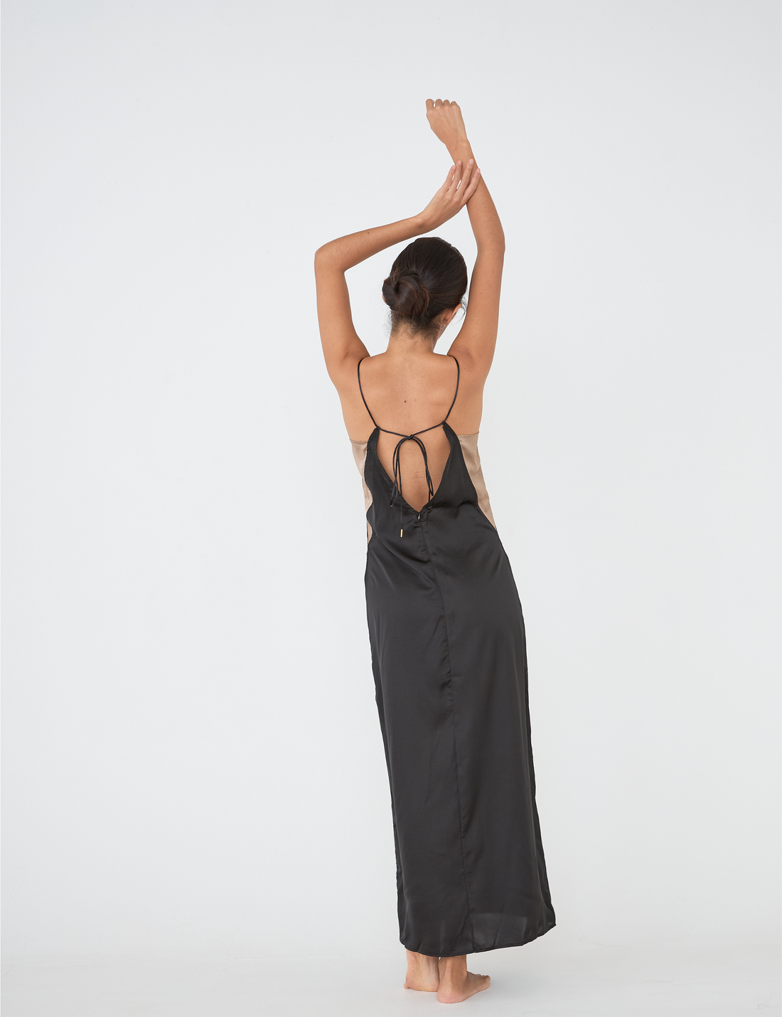 satin elegant draped dress