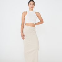 Curve Me Maxi Skirt / Shirahana(ivory)