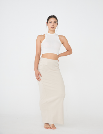 Curve Me Maxi Skirt / Shirahana(ivory)