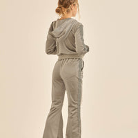 Weekend Velour Pants / 銀鼠(silver)