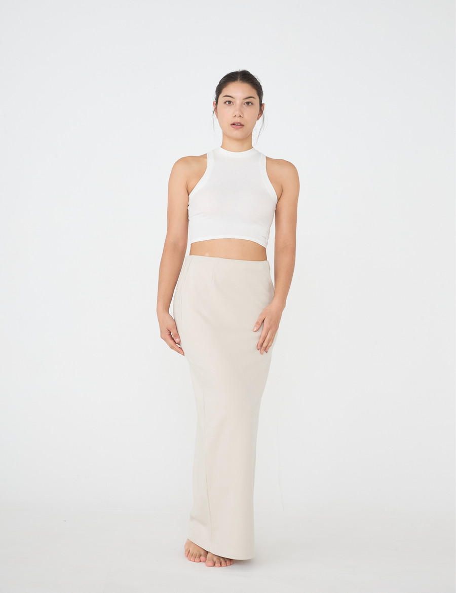 Curve Me Maxi Skirt / Shirahana(ivory)