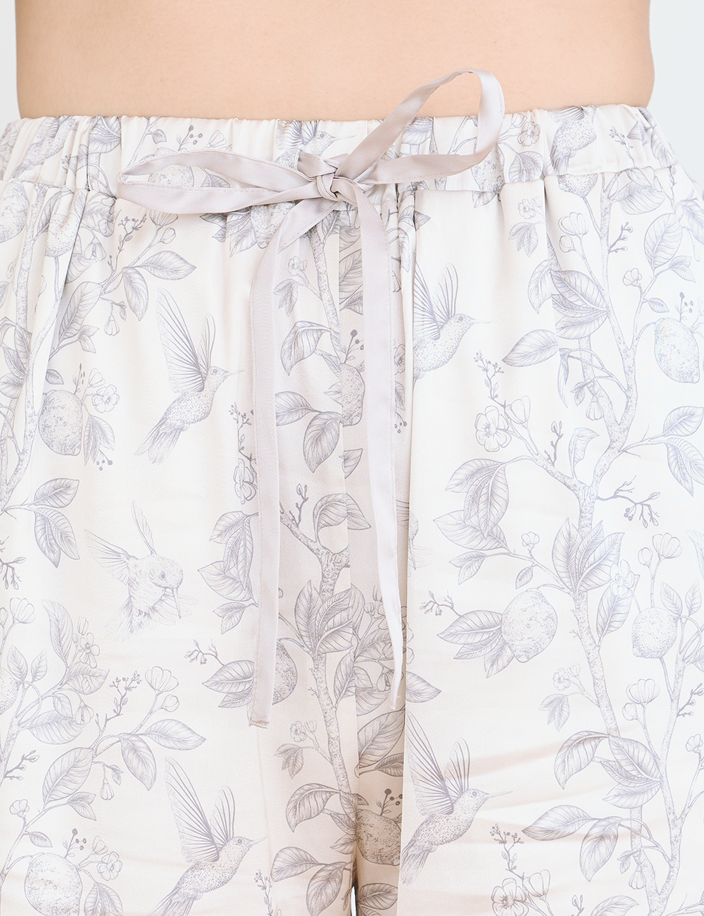 Silky Moonlit Satin Pants / 亜麻(beige)