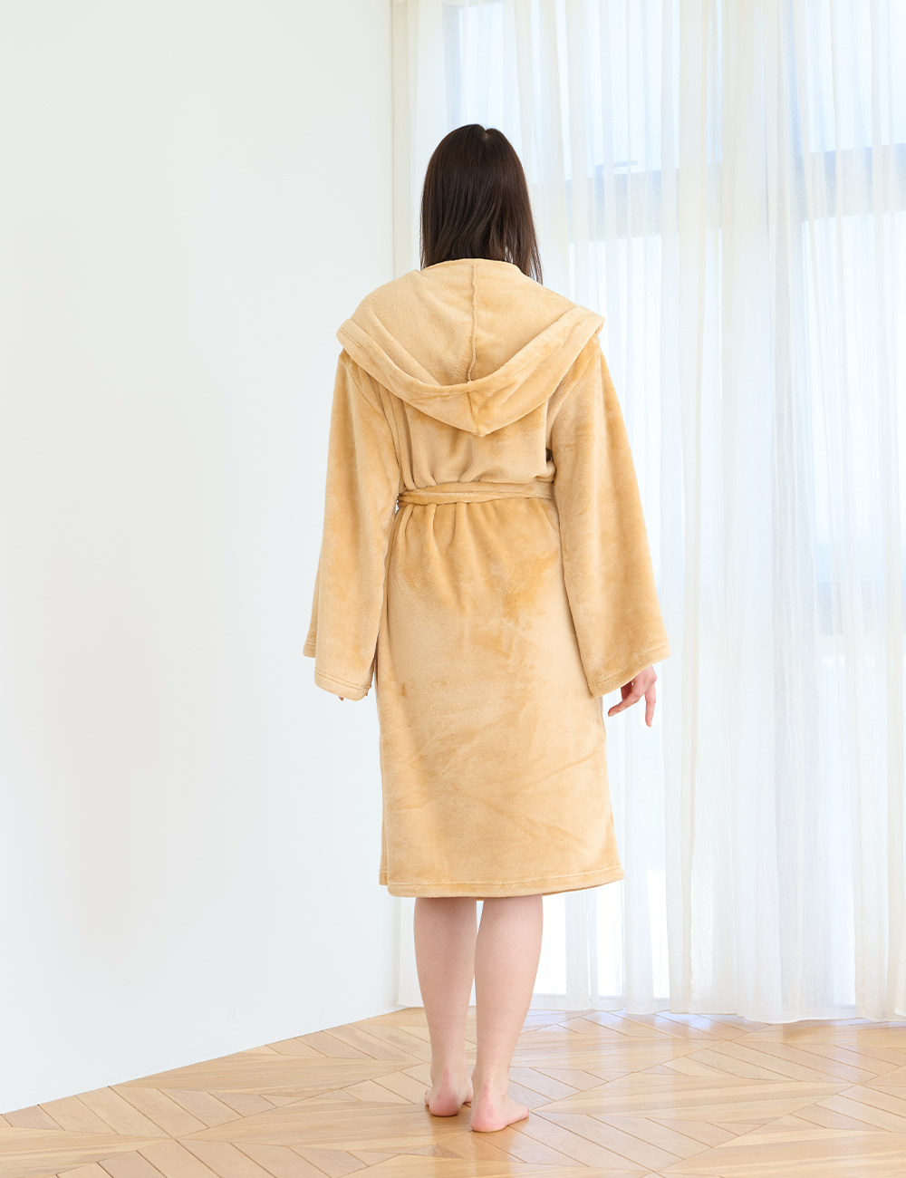 Cuddle Cloud Luxe KIMONO Robe / Honey(light yellow)