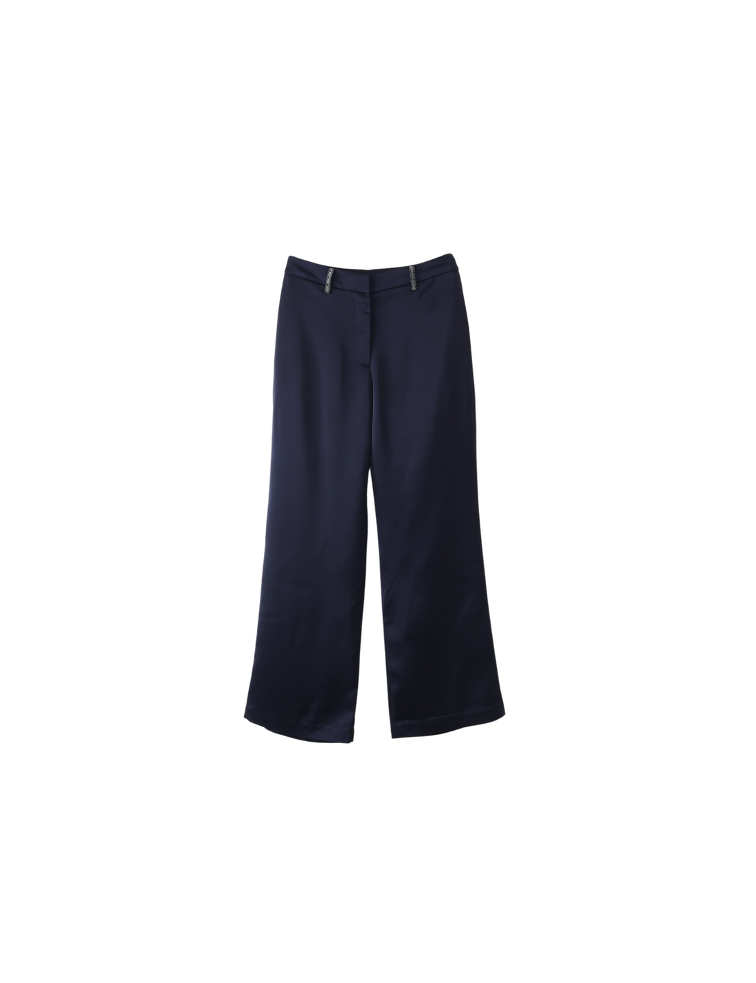 wagara tailored satin suit pants / navy