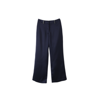 wagara tailored satin suit pants / navy