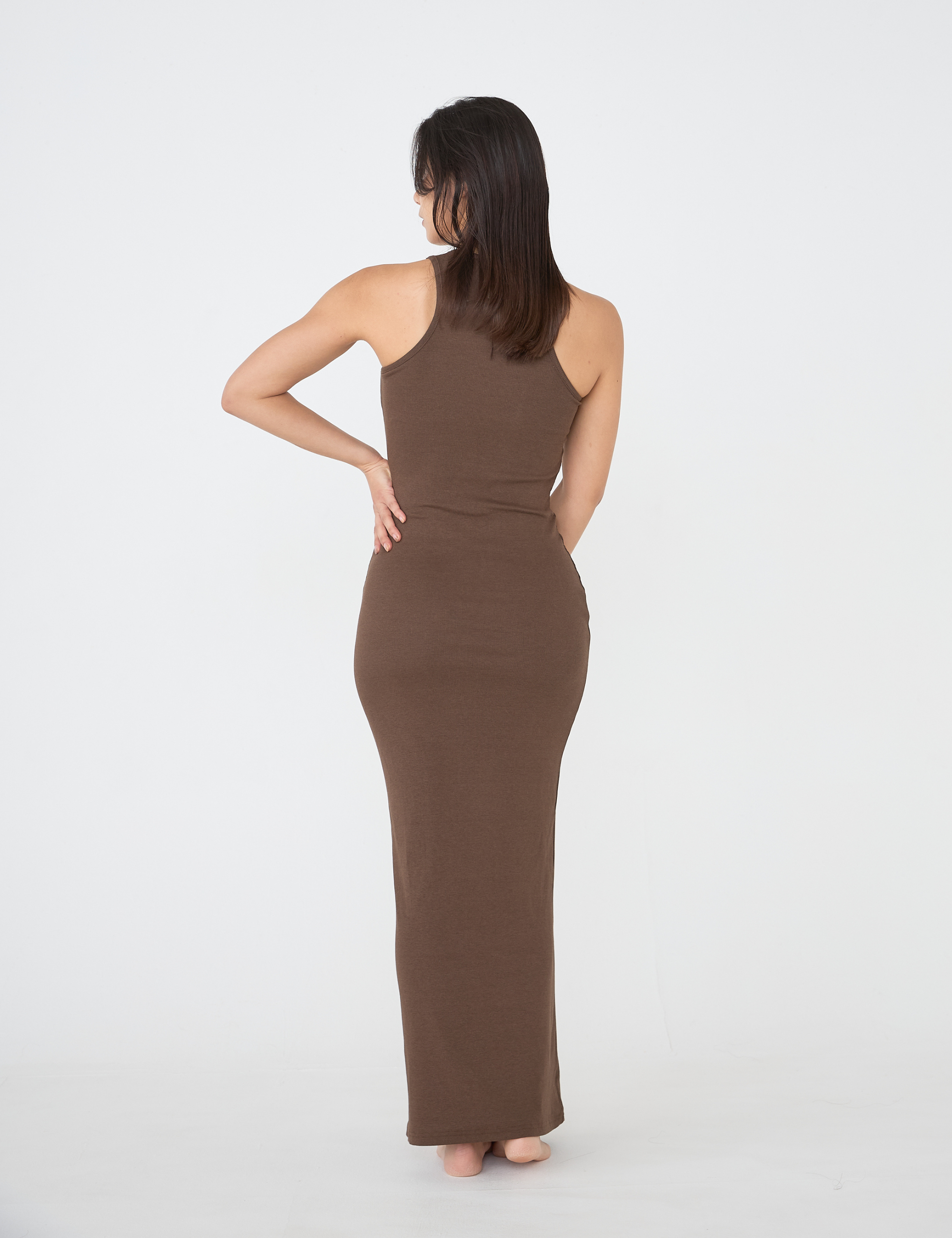 Wear and Go Halter Maxi Dress / 枯茶(brown)