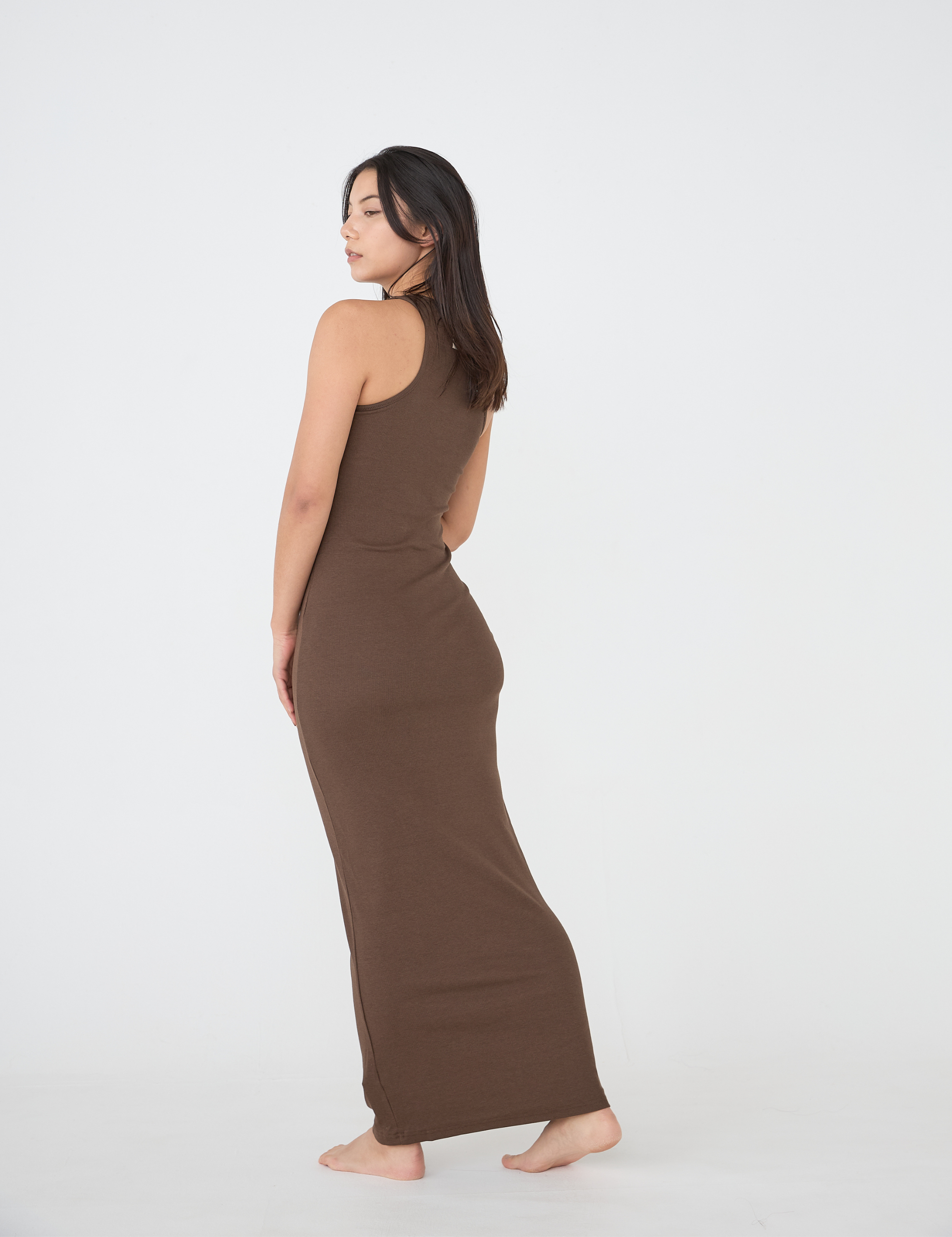 Wear and Go Halter Maxi Dress / 枯茶(brown)