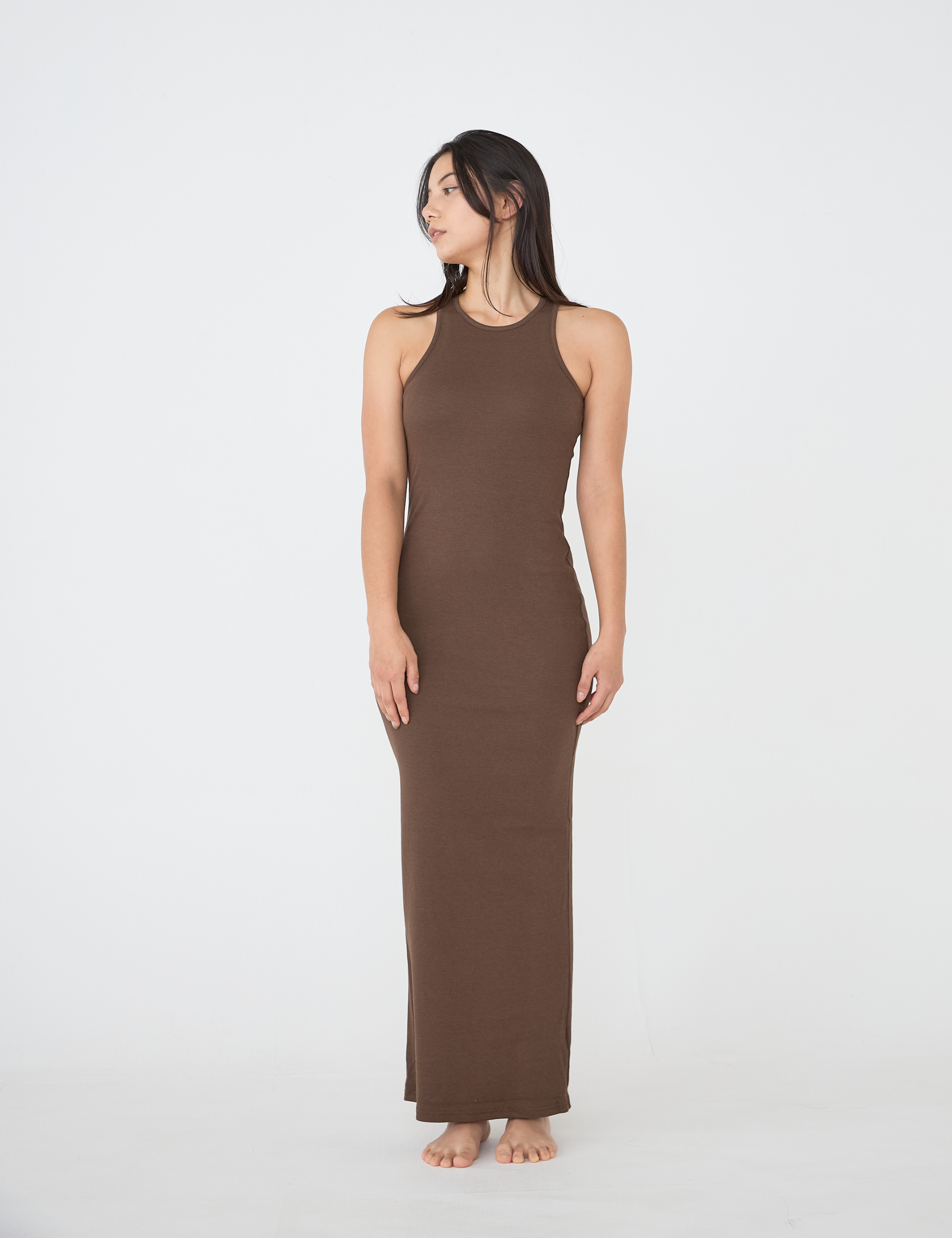 Wear and Go Halter Maxi Dress / 枯茶(brown)