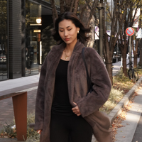 Cosy Up Premium KIMONO Fur Coat / 薄墨(gray)