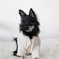 Cuddle Cloud Luxe KIMONO Robe for Puppy / 白花(ivory)