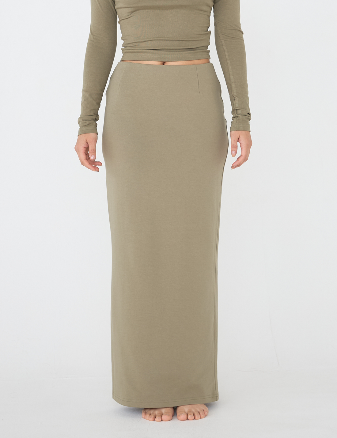 Curve Me Maxi Skirt / 松葉(khaki)