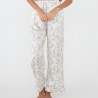 Silky Moonlit Satin Pants / Flax (beige)