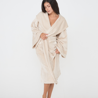 Cuddle Cloud Luxe KIMONO Robe / 白花(ivory)