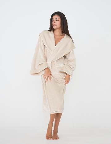 Cuddle Cloud Luxe KIMONO Robe / 白花(ivory)