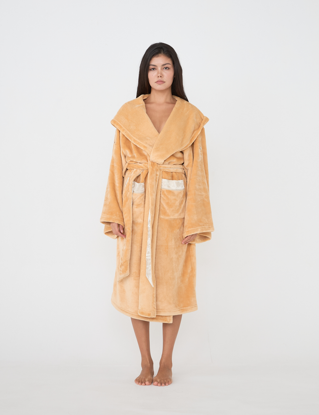 Cuddle Cloud Luxe KIMONO Robe / Honey(light yellow)