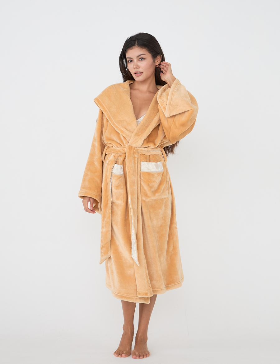 Cuddle Cloud Luxe KIMONO Robe / 蜂蜜(light yellow)