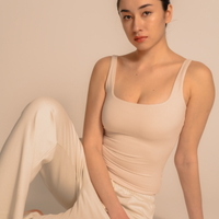 AuraFit Elegant Padded Tank / 胡粉(off white)