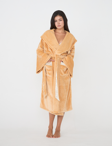 Cuddle Cloud Luxe KIMONO Robe / 蜂蜜(light yellow)