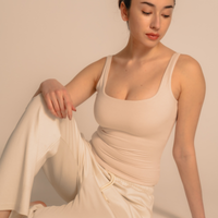 AuraFit Elegant Padded Tank / 胡粉(off white)