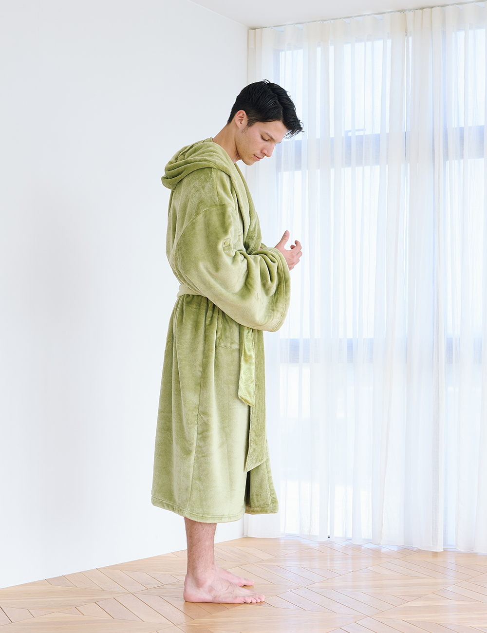 Cuddle Cloud Luxe KIMONO Robe / Matsuba (khaki)