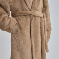 Cozy Up Premium KIMONO Fur Coat / flax(beige)