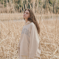 Basic volume 和柄 hoodie / 亜麻(beige)