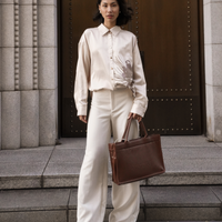 Harmony Elegant Satin Shirt / Flax (beige)