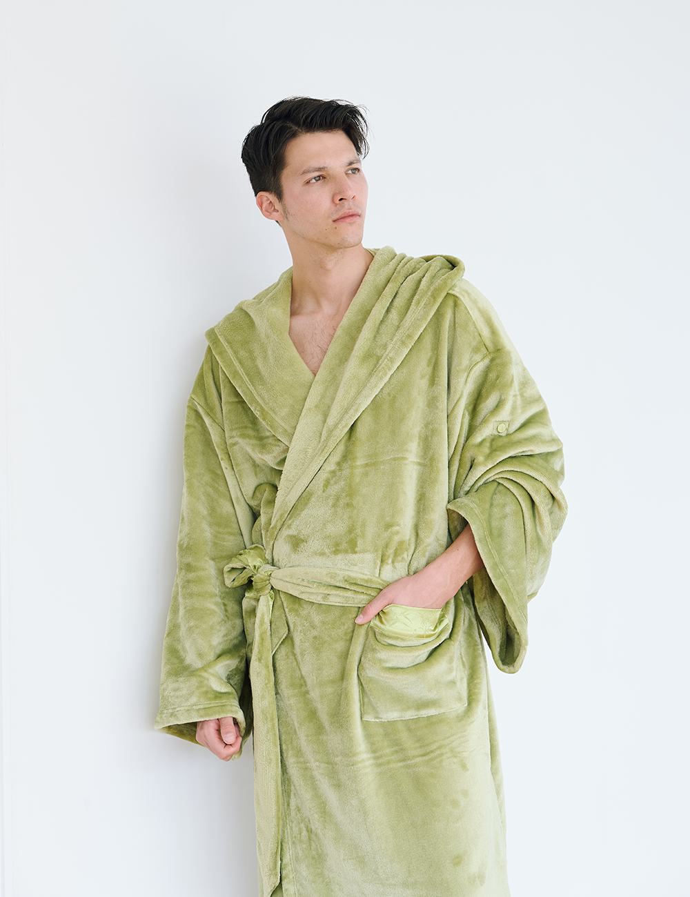 Cuddle Cloud Luxe KIMONO Robe / Matsuba (khaki)