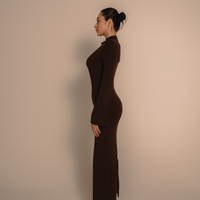 AuraFit Padded Maxi Dress / 枯茶(brown)