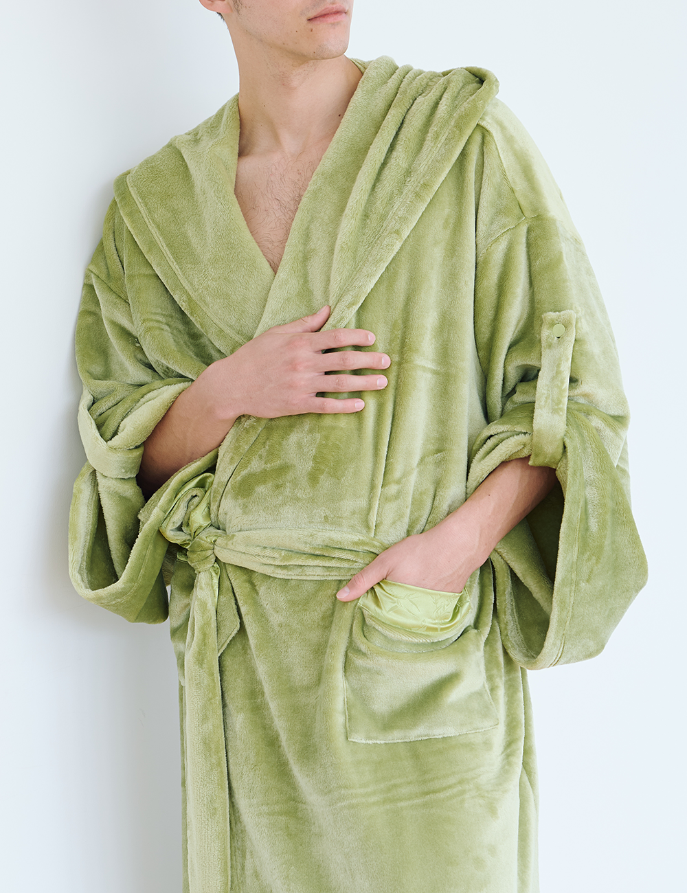 Cuddle Cloud Luxe KIMONO Robe / Matsuba (khaki)