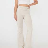 Style Up Flared Leggings / Shirahana(ivory)