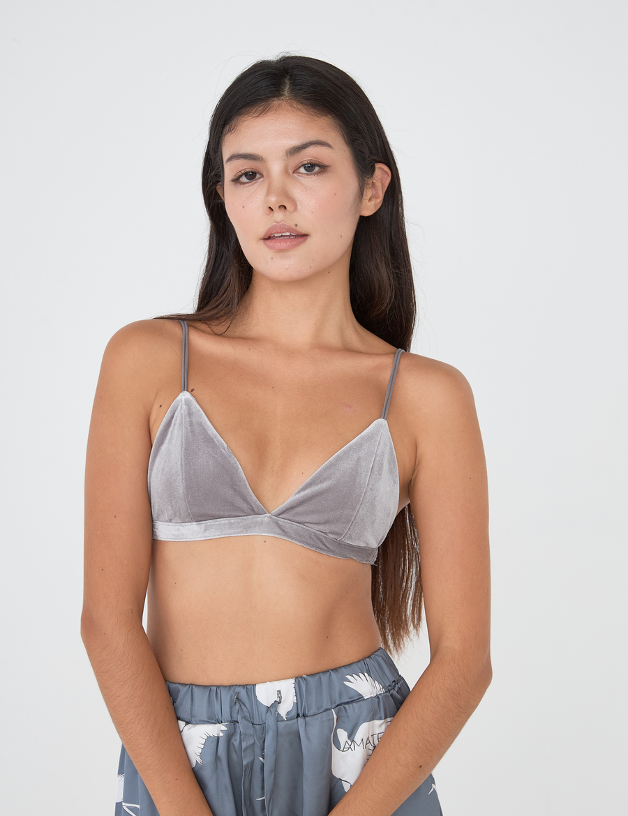 Cherie Reversible Bralette / Gray