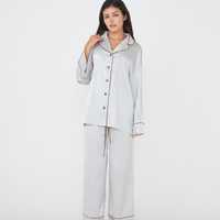 Chic Comfort Satin Pajama Shirt / Jun(greige)