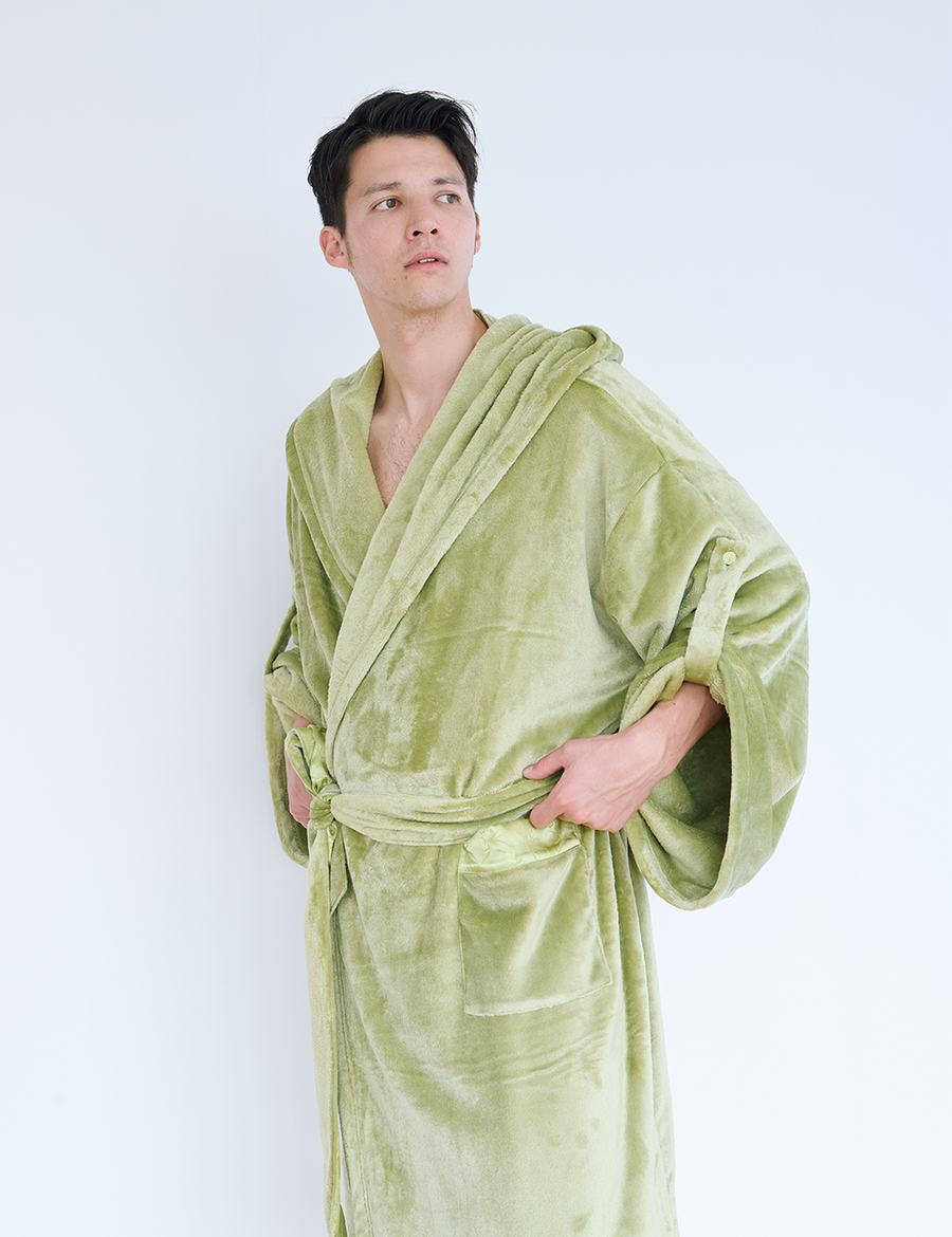 Cuddle Cloud Luxe KIMONO Robe / 松葉(khaki)